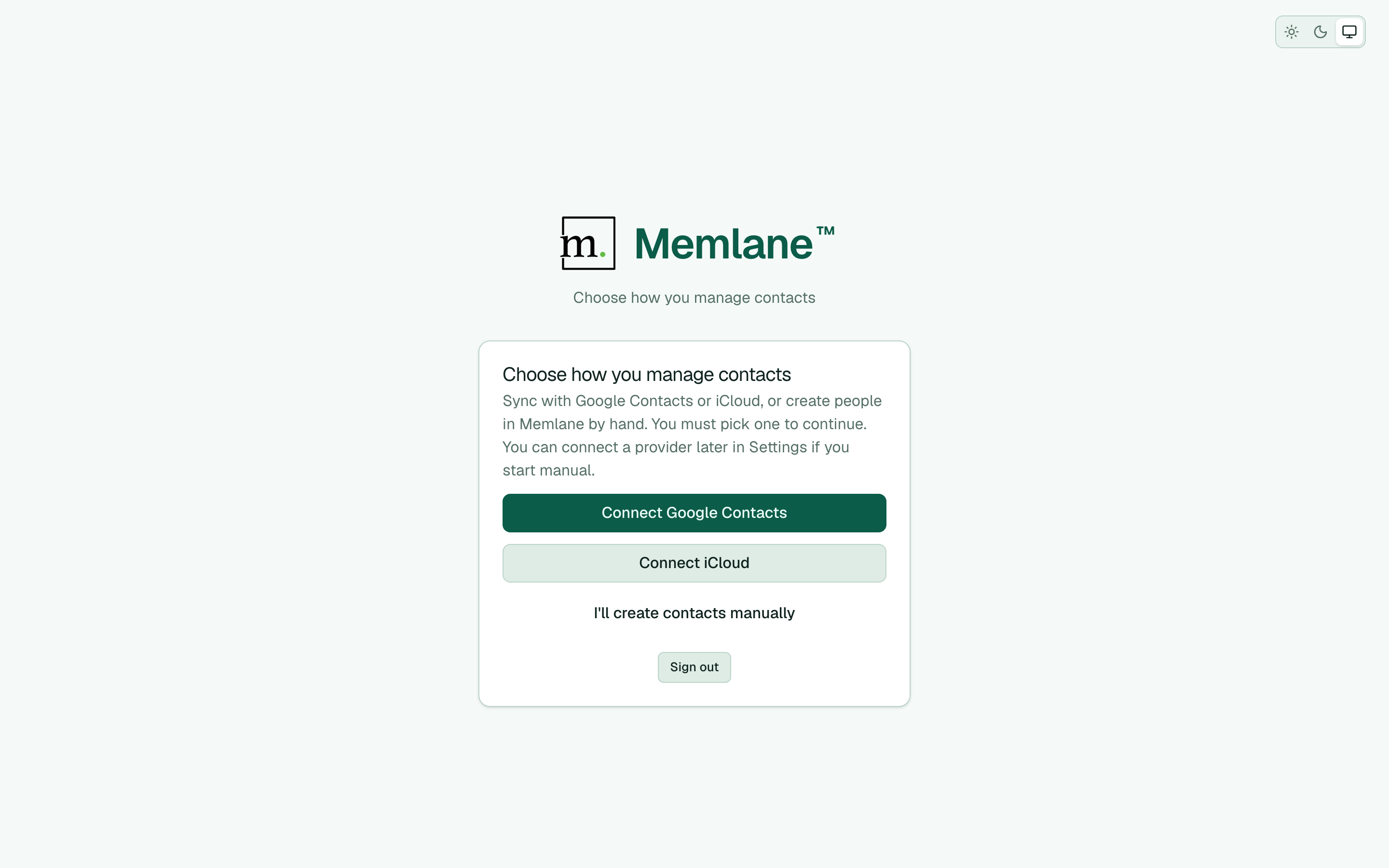 Choose how you manage contacts