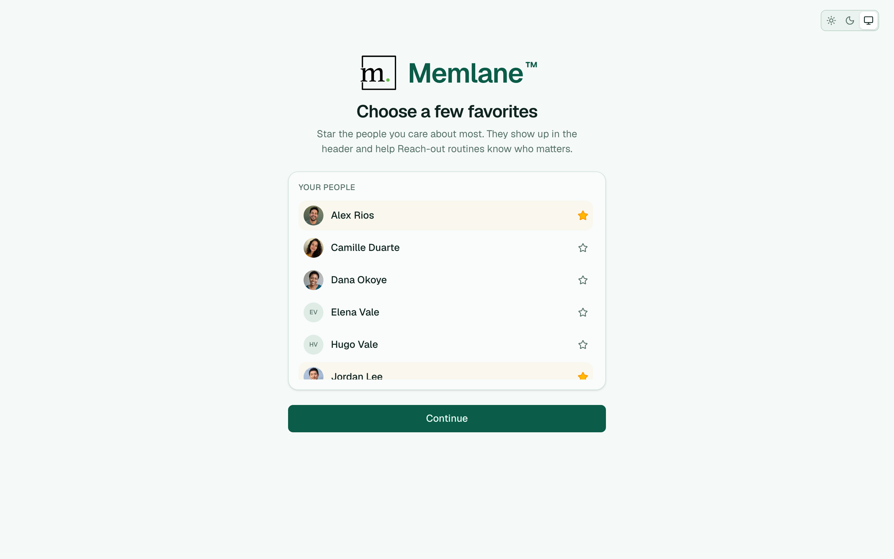 Choose a few favorites
